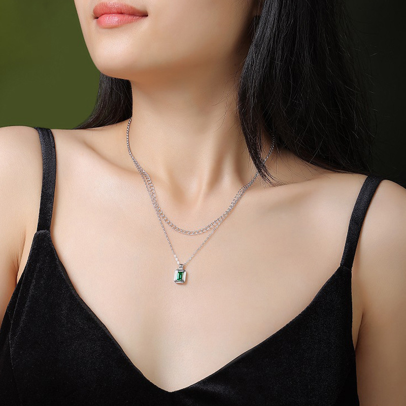 【星辰】花跡-祖母綠項鍊