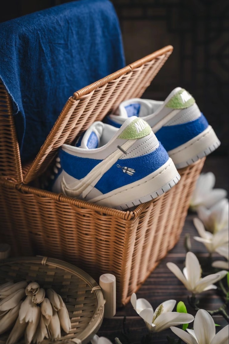 Nike SB Dunk Low x Fly Streetwear 聯名款 白玉蘭 花 藍白 羽毛 DQ5130400