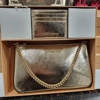 [S] MICHAEL KORS 35H3GGZD6M GIFTABLE BOXED ITEMS,PALE GOLD, 196237272010 (SMK814)