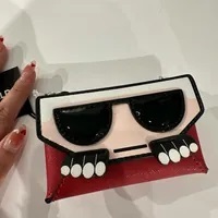 [S] KARL LAGERFELD LH0Z19BB MAYBELLE WALLET ON CHAIN,CRIMSON, 194775159527 (SKL948)