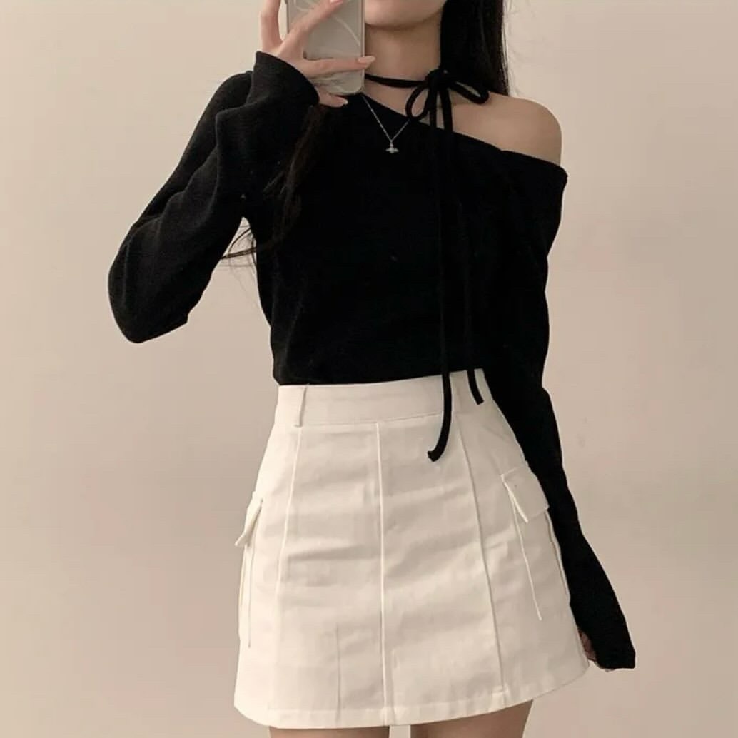 KR SLASH RIBBON TOP SET (3 COLORS)