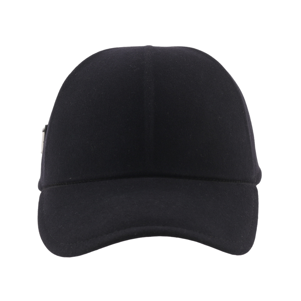 【Prada】經典三角牌標誌棒球帽 M (海軍藍)