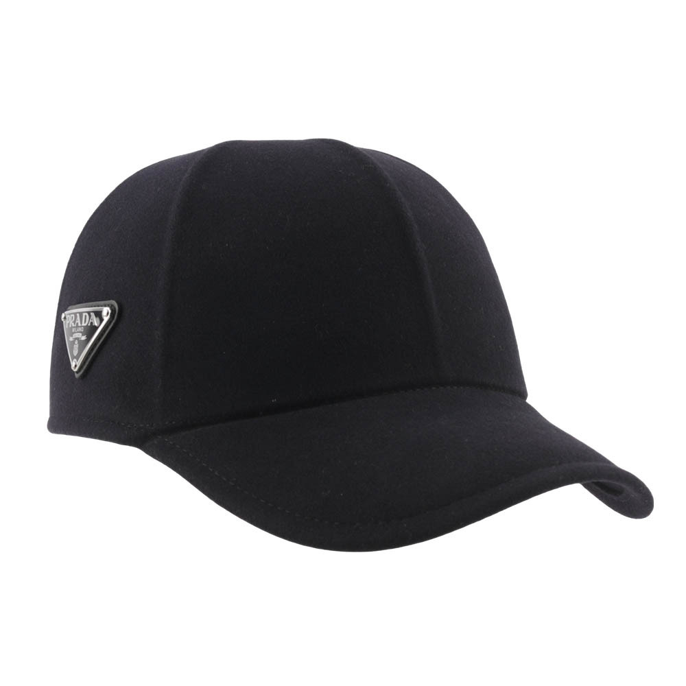 【PRADA】經典三角牌標誌棒球帽 M (海軍藍) 2HC249 2DUF F0008