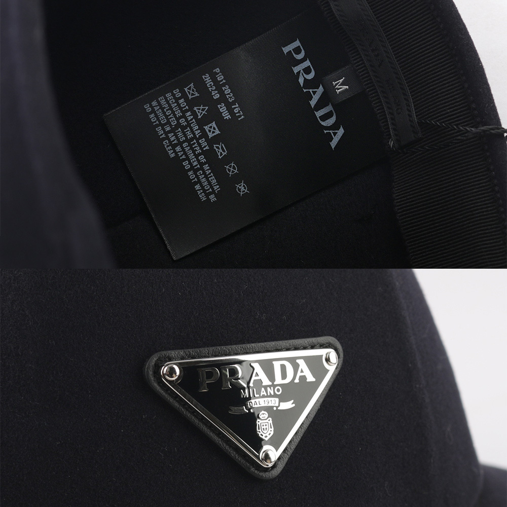 【PRADA】經典三角牌標誌棒球帽 M (海軍藍) 2HC249 2DUF F0008