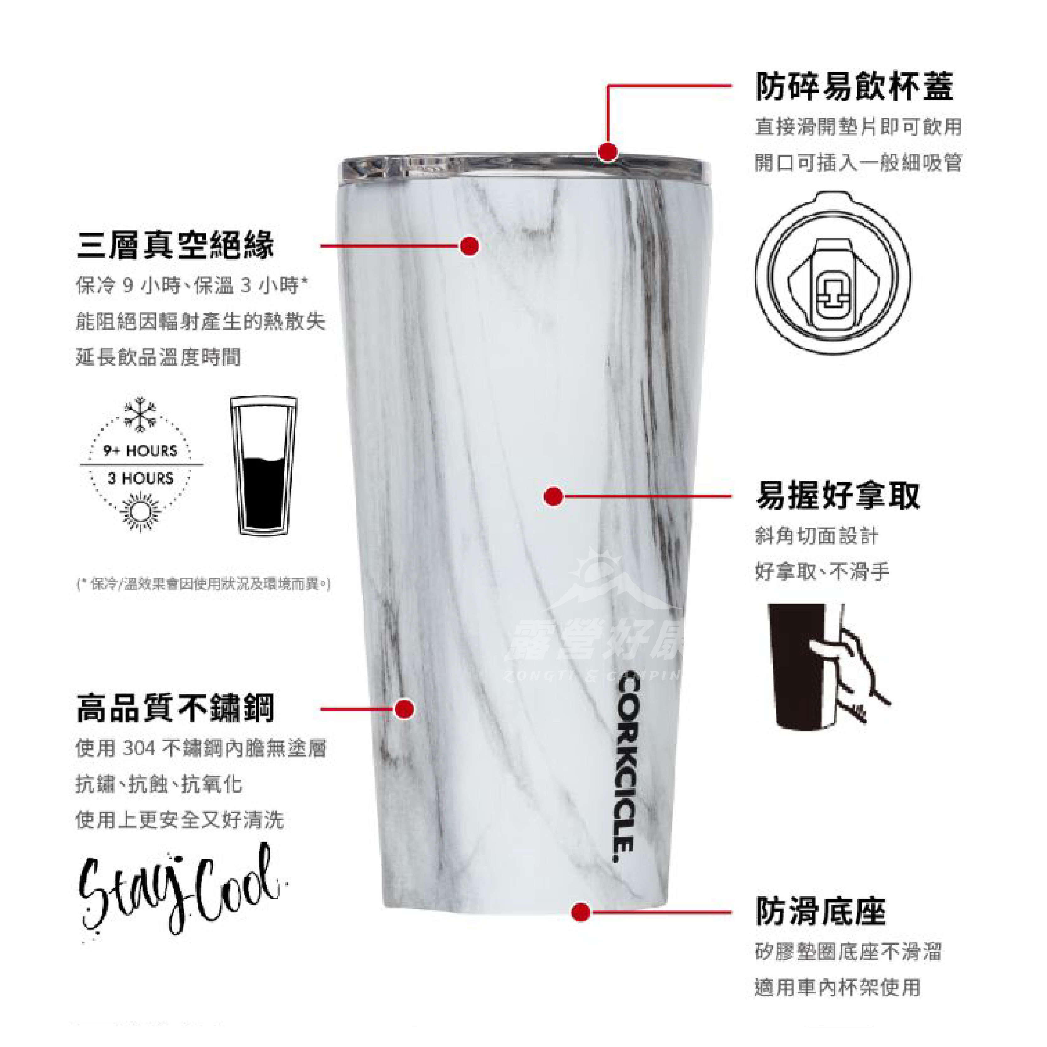 【CORKCICLE】 三層真空寬口杯 475ml AF23