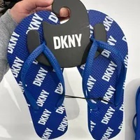 [S] DKNY ALLOVER LOGO FLIP FLOP,BLUE, KZD23F02-BLU (SD850)