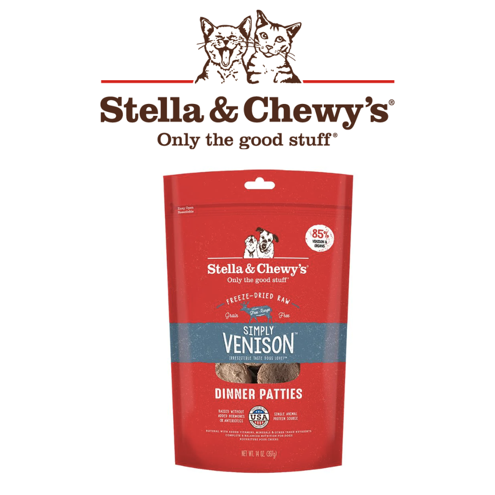 Stella & Chewy's - 凍乾狗糧脫水肉餅 - 單一鹿肉配方 (14oz/25oz)