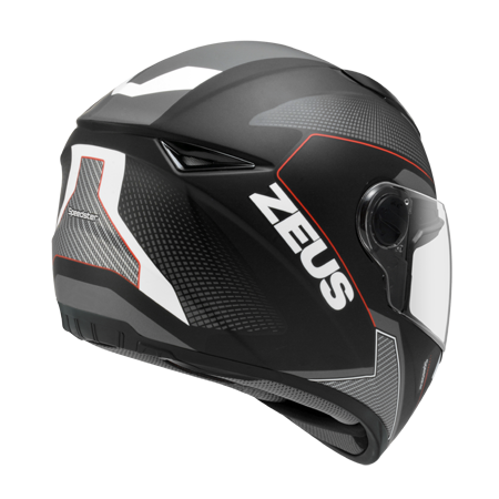 ZEUS 瑞獅 ZS811 AL6 平光黑/白紅｜zeus helmets 全罩式安全帽 全罩頭盔 全罩式