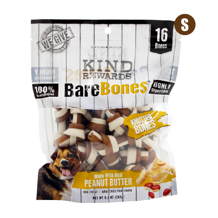 No Hide 2" Bones Peanut Butter Flavor 16pcs (KR-6345)
