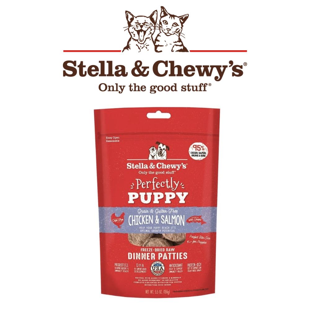 Stella & Chewy's - 幼犬凍乾脫水肉餅 - 雞肉及三文魚配方 (5.5oz/14oz)