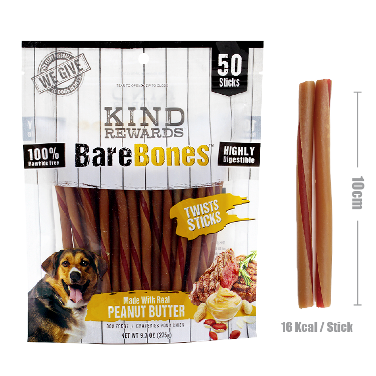 KIND REWARDS賞寵|花生醬牛肉扭扭潔齒棒50支裝 (KR-6376)