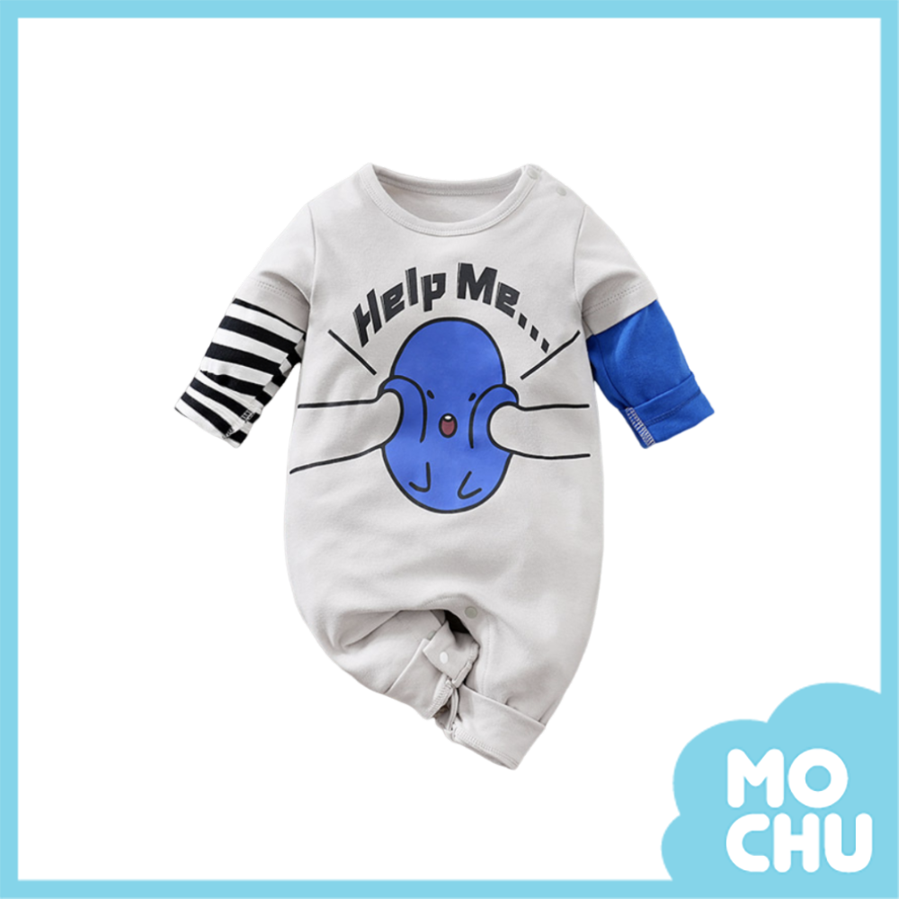 藍藍豆長袖連身衣