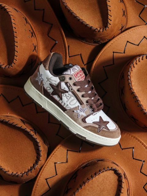(寶藏鞋款) Kaalixto Retro Vintage 復古 棕色 牛仔 星星鞋 KSH221011 王鶴棣同款