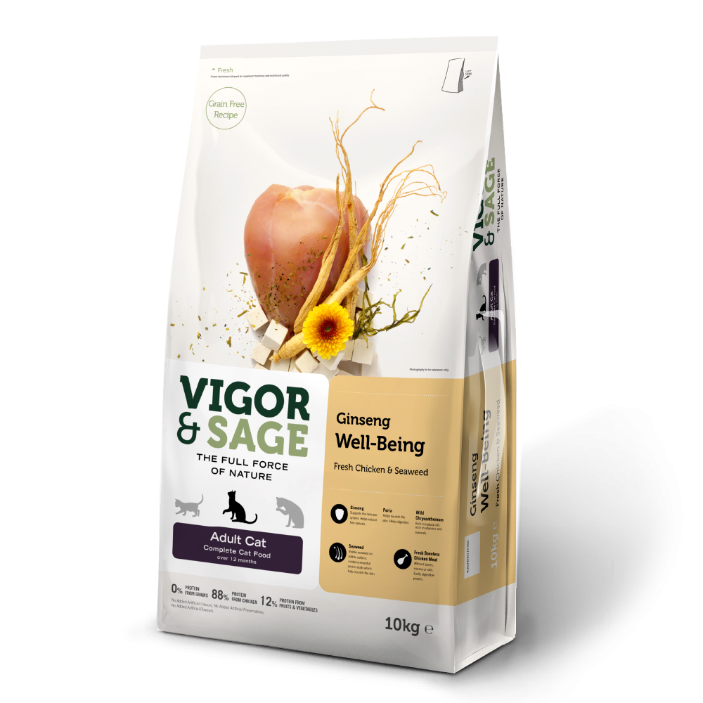 Vigor & Sage® | 人參健體成貓糧 10kg