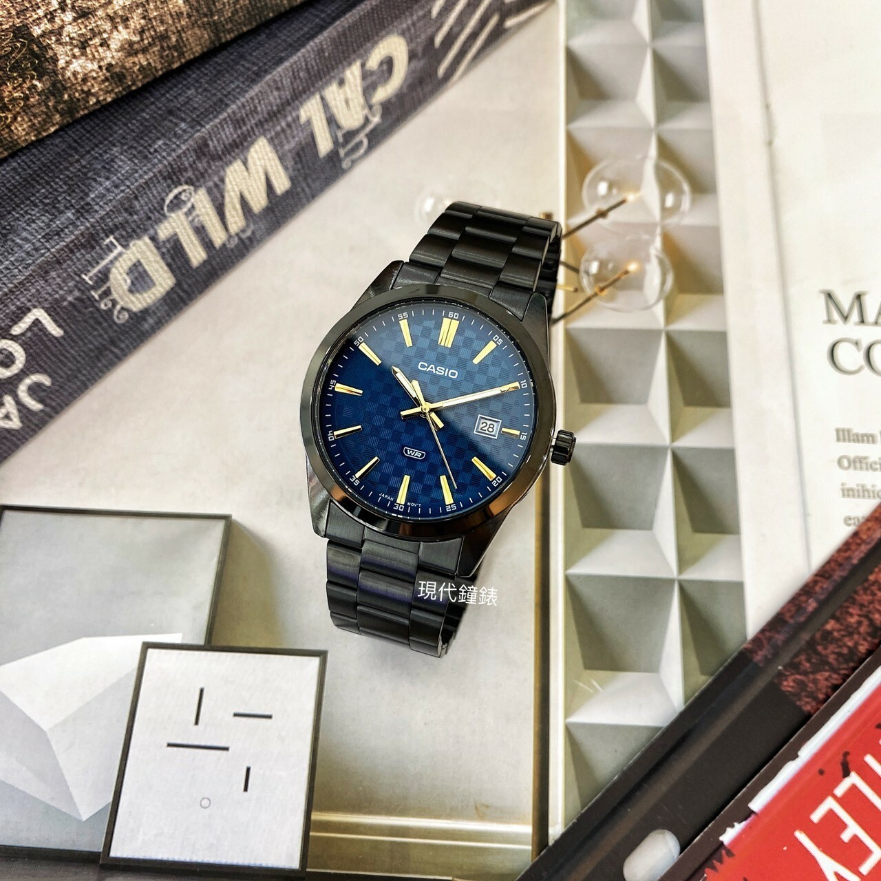 【CASIO 卡西歐】潮流格紋不鏽鋼腕錶MTP-VD03B-2A 41mm 現代鐘錶