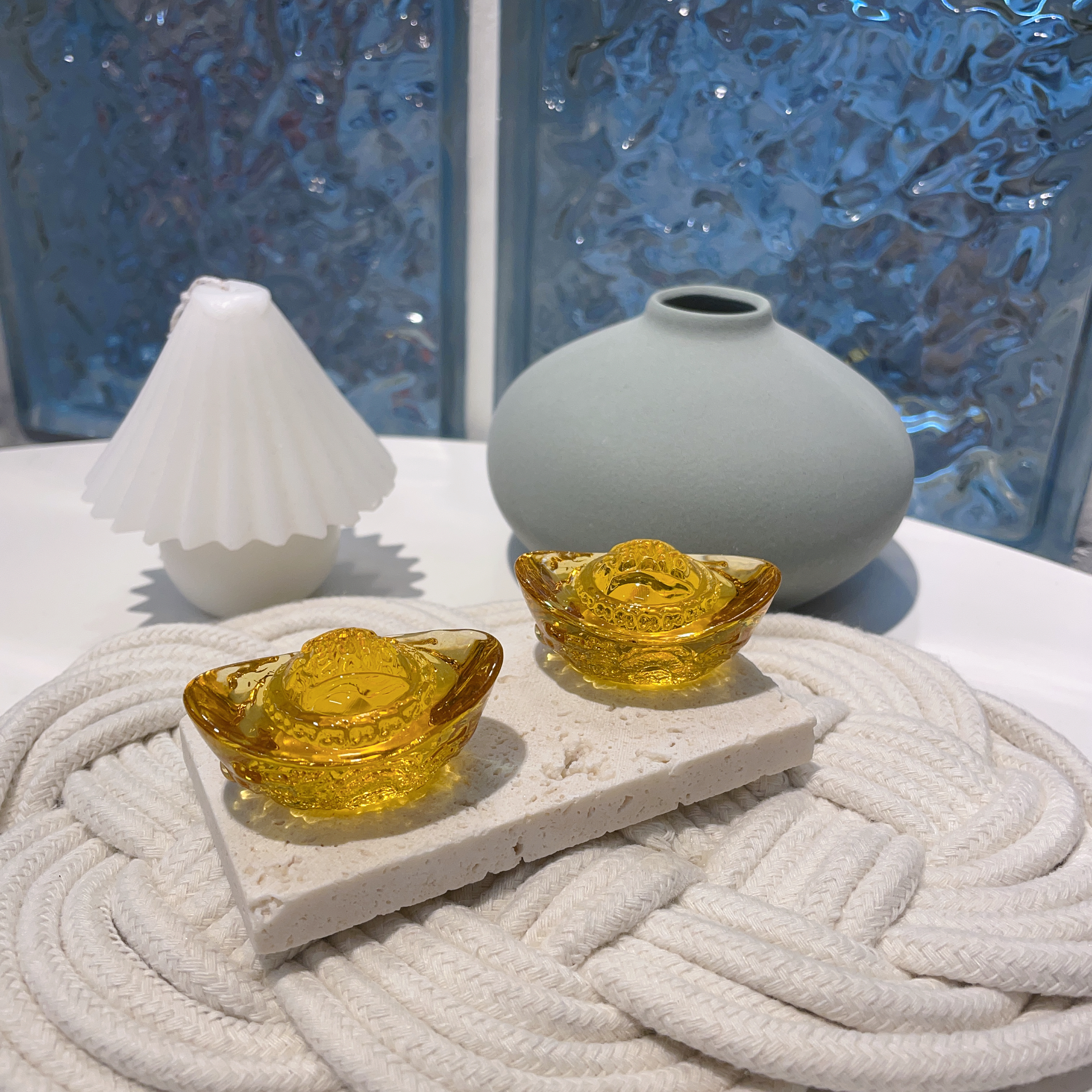 小元寶琉璃細擺件