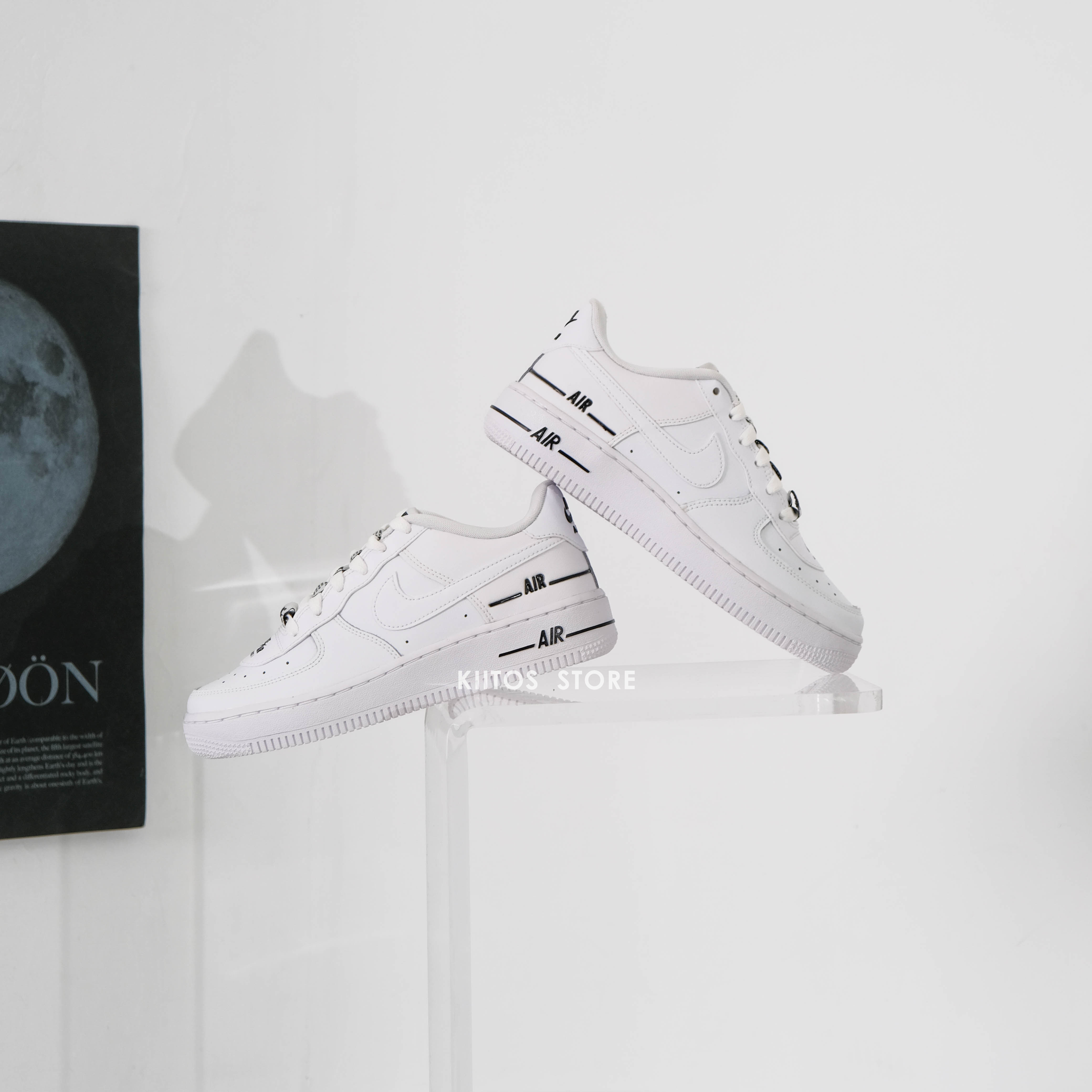 Nike Air Force 1 GS LV8 刺繡串標 大童鞋 CJ4092-100