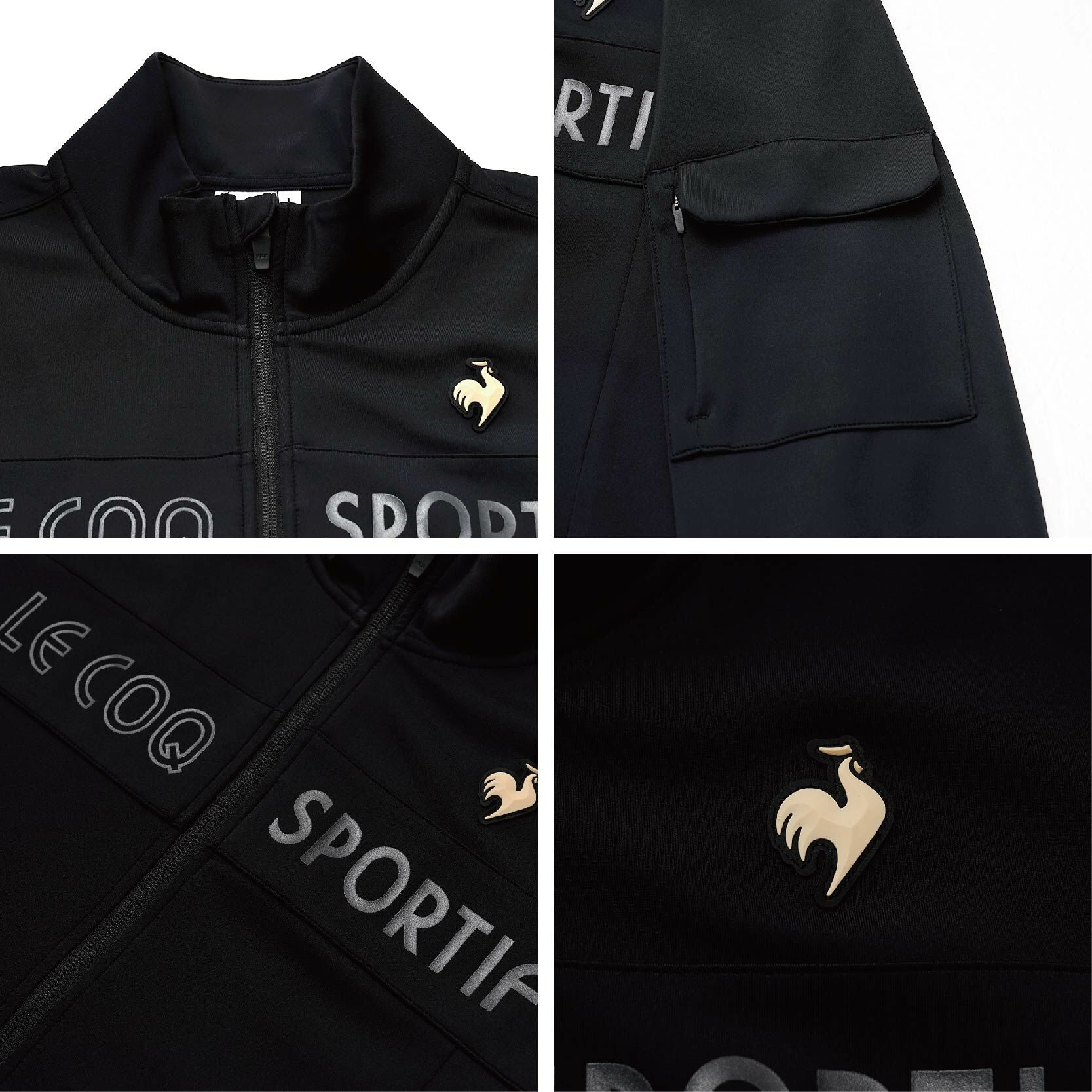 LE COQ SPORTIF 法國公雞 黑色休閒經典針織夾克 (2色) 男款 12MX61361