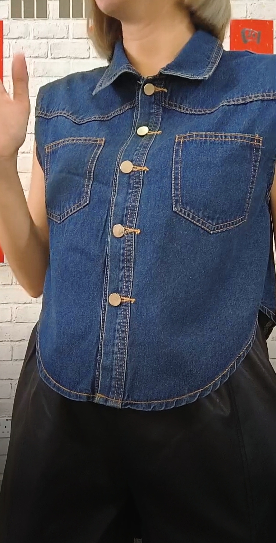 3079 RM99 ▶️牛仔背心 👉B:100cm👈