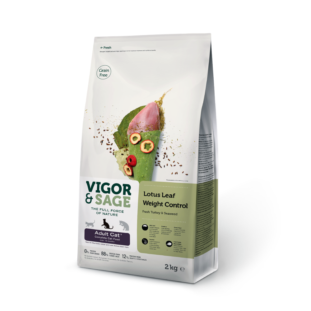 Vigor & Sage® | 荷葉控制體重成貓糧 2kg