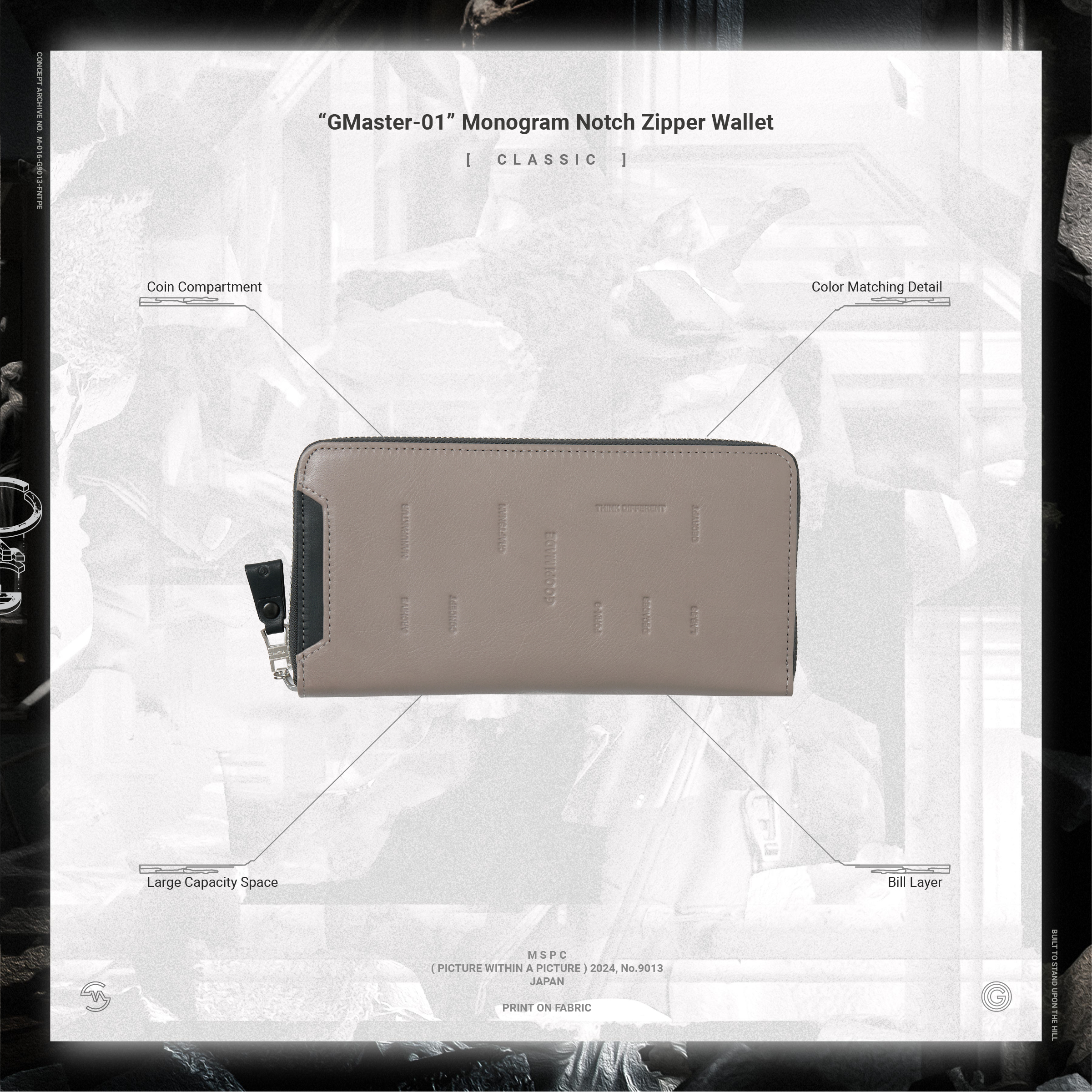 GOOPiMADE “GMaster-01” Monogram Notch Zipper Wallet - Classic