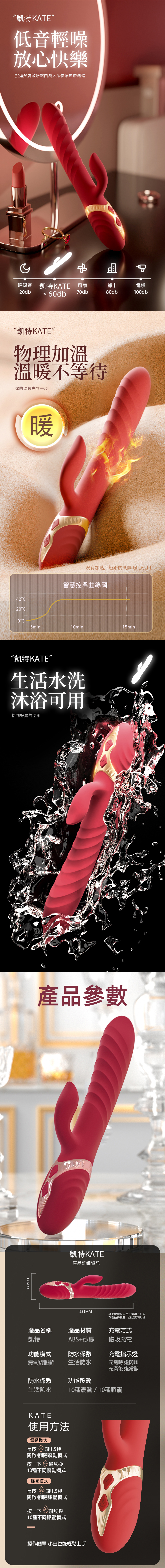 凱特 Kate｜自動衝擊脈衝電動按摩棒