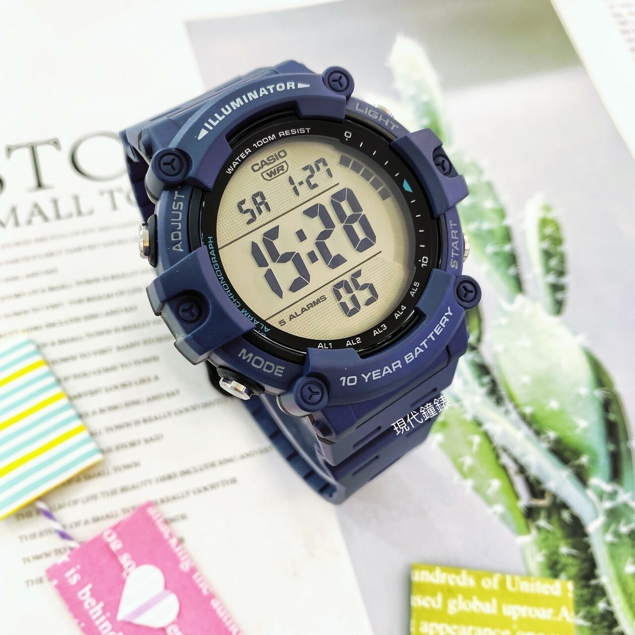 【CASIO 卡西歐】LED大錶面數位電子錶AE-1500WH-2A 51.2mm 現代鐘錶