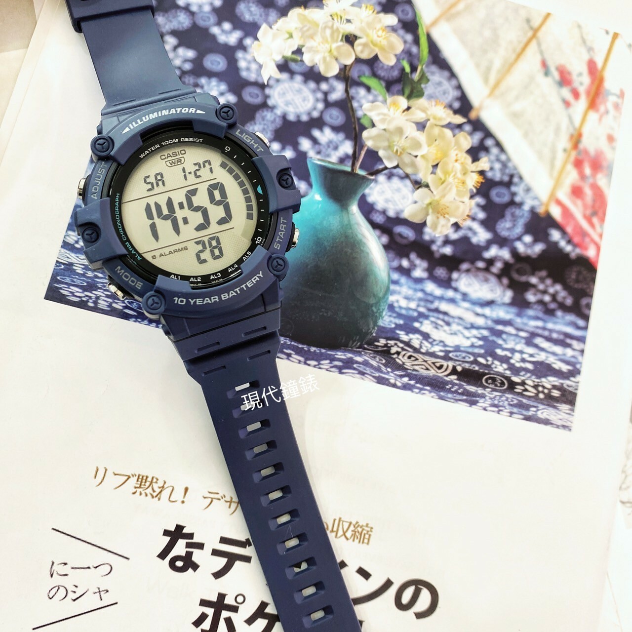 【CASIO 卡西歐】LED大錶面數位電子錶AE-1500WH-2A 51.2mm 現代鐘錶