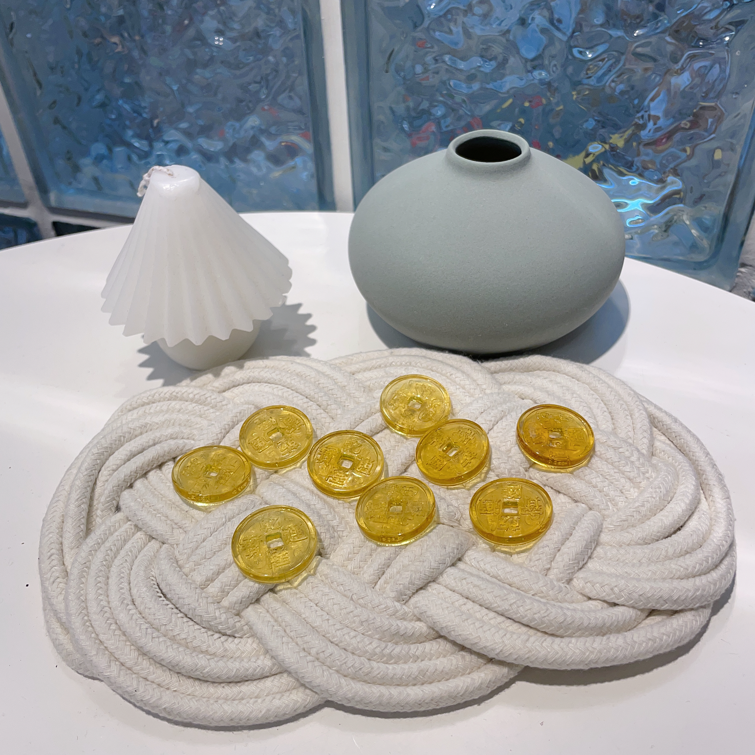 小琉璃銅錢（4粒）