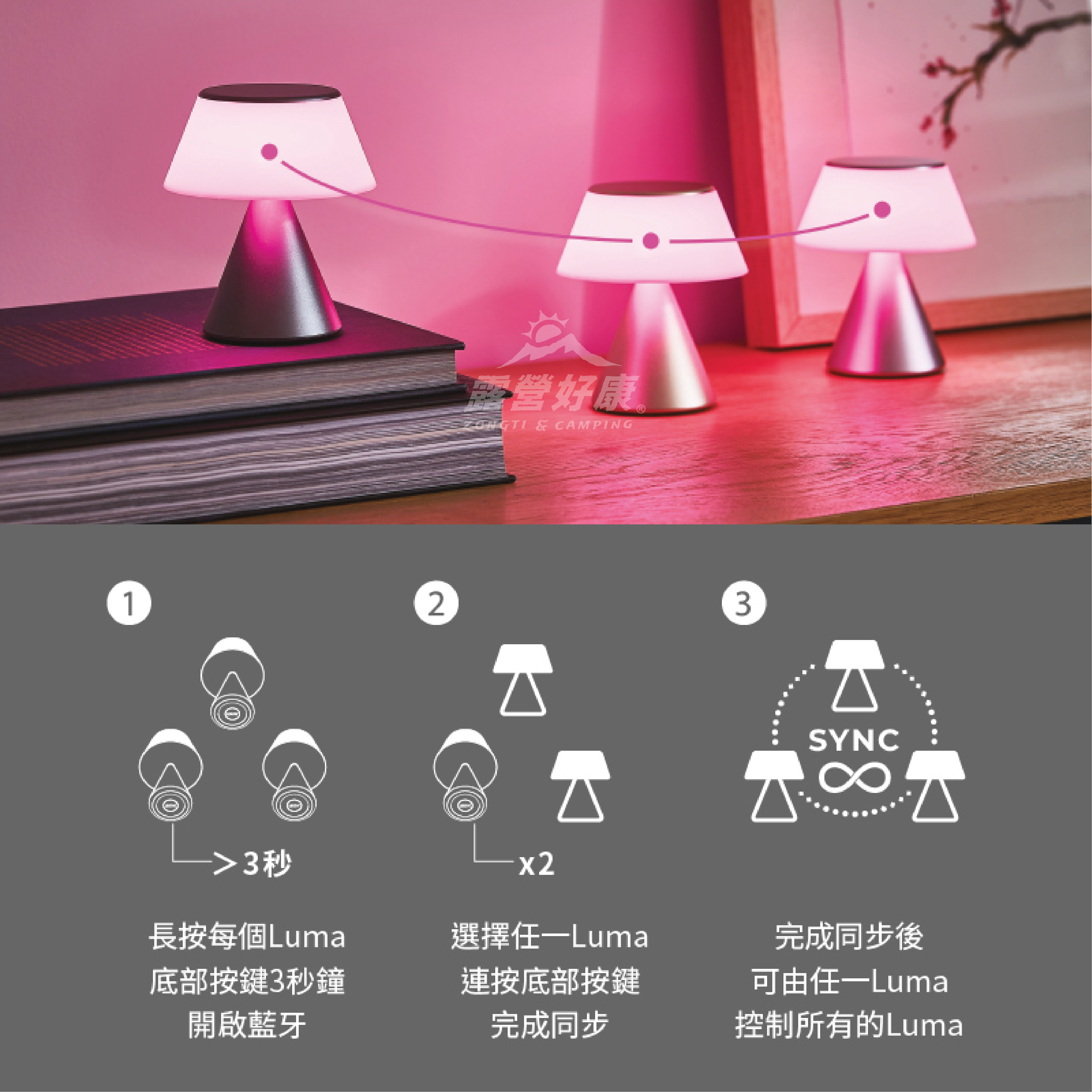 【LEXON】 Luma 多彩觸控氣氛燈-中 D-2-3