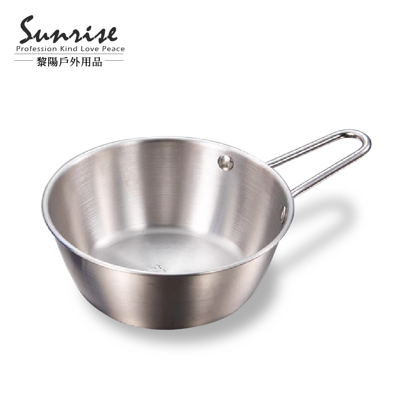 (厚)304不銹鋼帶把湯碗 400ml 好收納/鍋具/環保餐具/登山/露營 51CTB3044