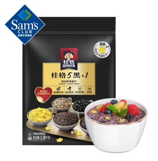 桂格 5黑+1混合即食麥片 1.38kg*1袋