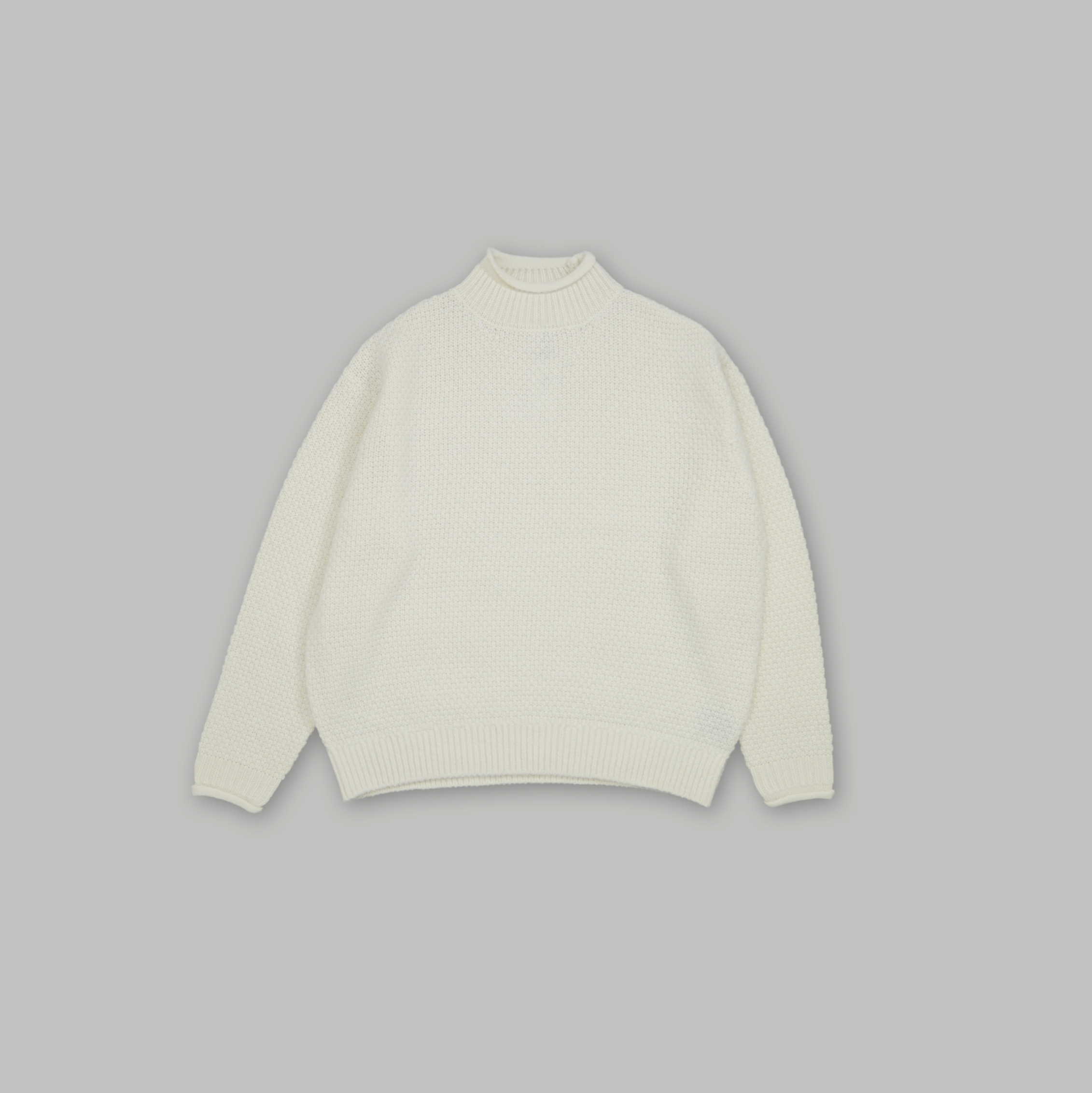 J.P.L. 捲邊領落肩鹿子織羊毛衫 ╭ 2色 ╮