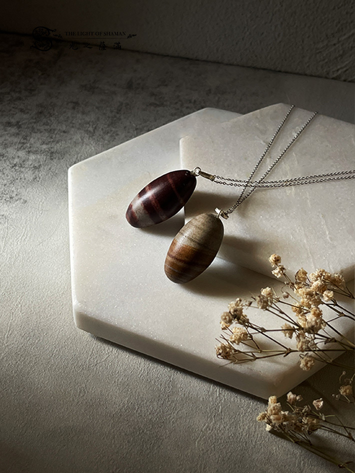 印度神石吊墜925純銀項鍊 保護和平衡 提升能量 促進冥想  心靈療癒 吸引豐富和成功 - 光之薩滿