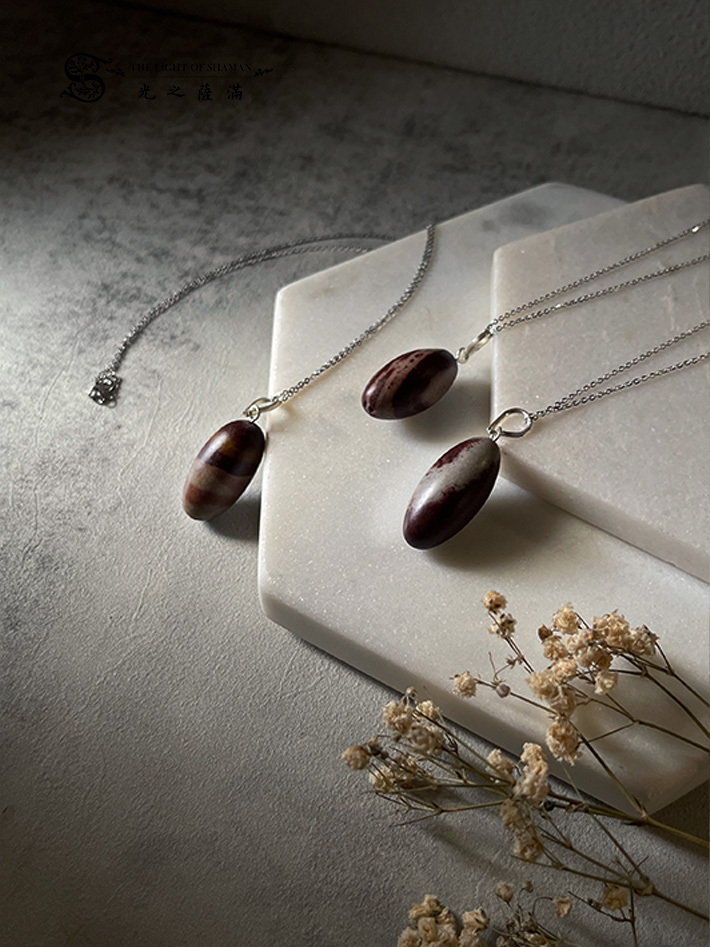 印度神石吊墜925純銀項鍊 保護和平衡 提升能量 促進冥想  心靈療癒 吸引豐富和成功 - 光之薩滿