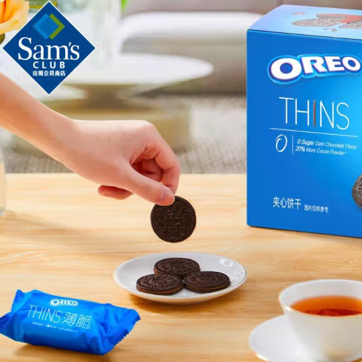 奧利奧薄脆0糖黑巧味餅乾 760G*1盒