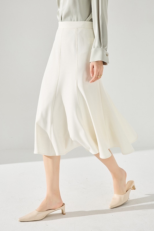 魚尾剪裁半身傘裙 兩色