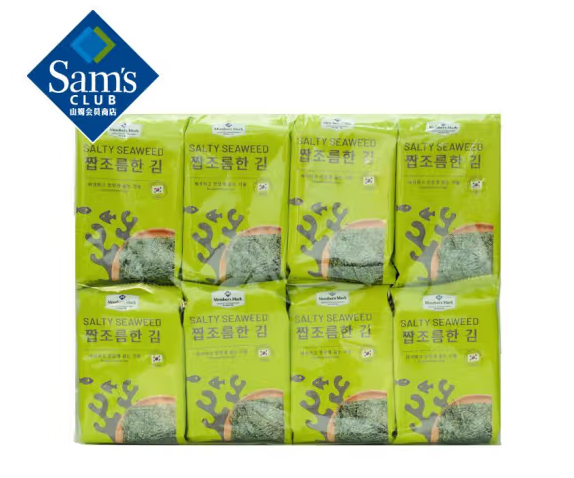 Member's Mark 韓國進口 鹹味海苔 180g(7.5g*24包)*1袋