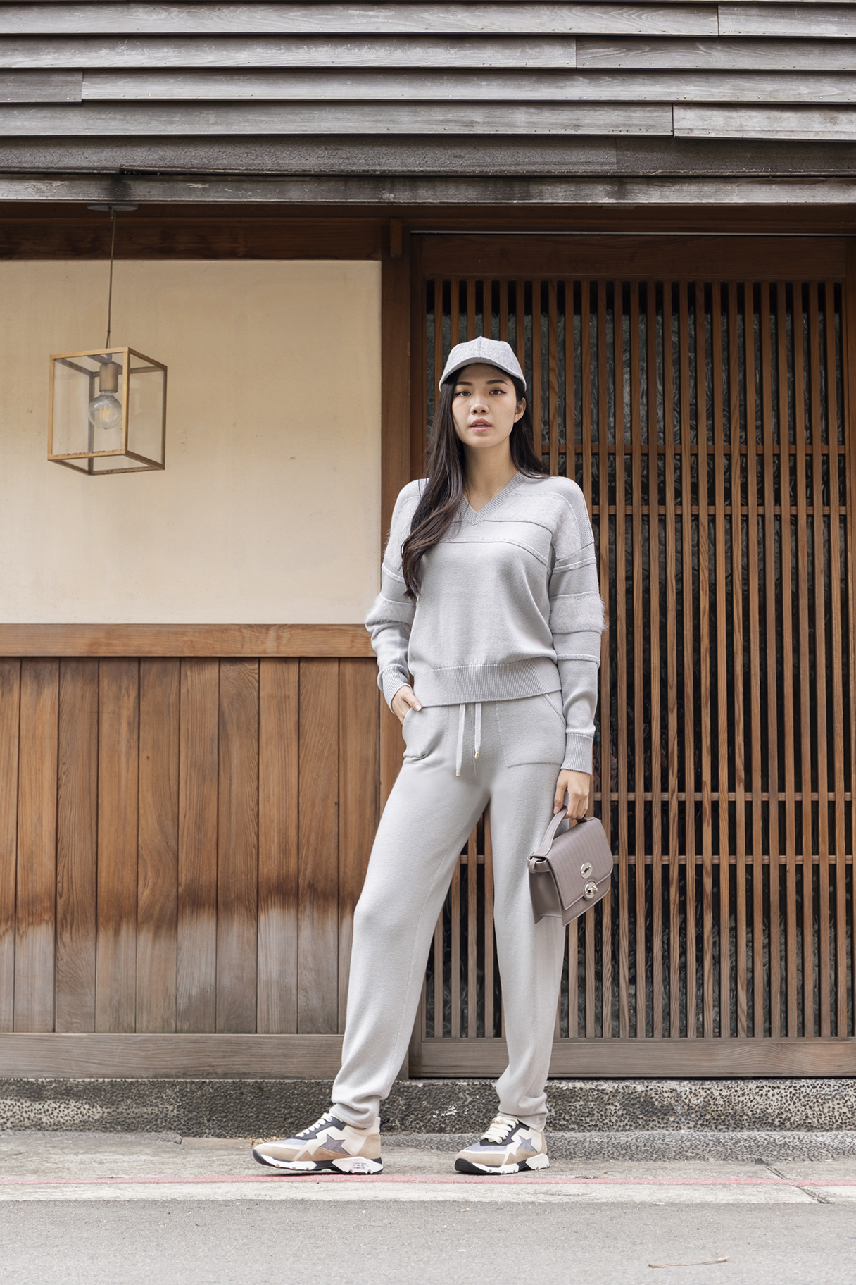 LORENA ANTONIAZZI 毛料褲(淺灰)