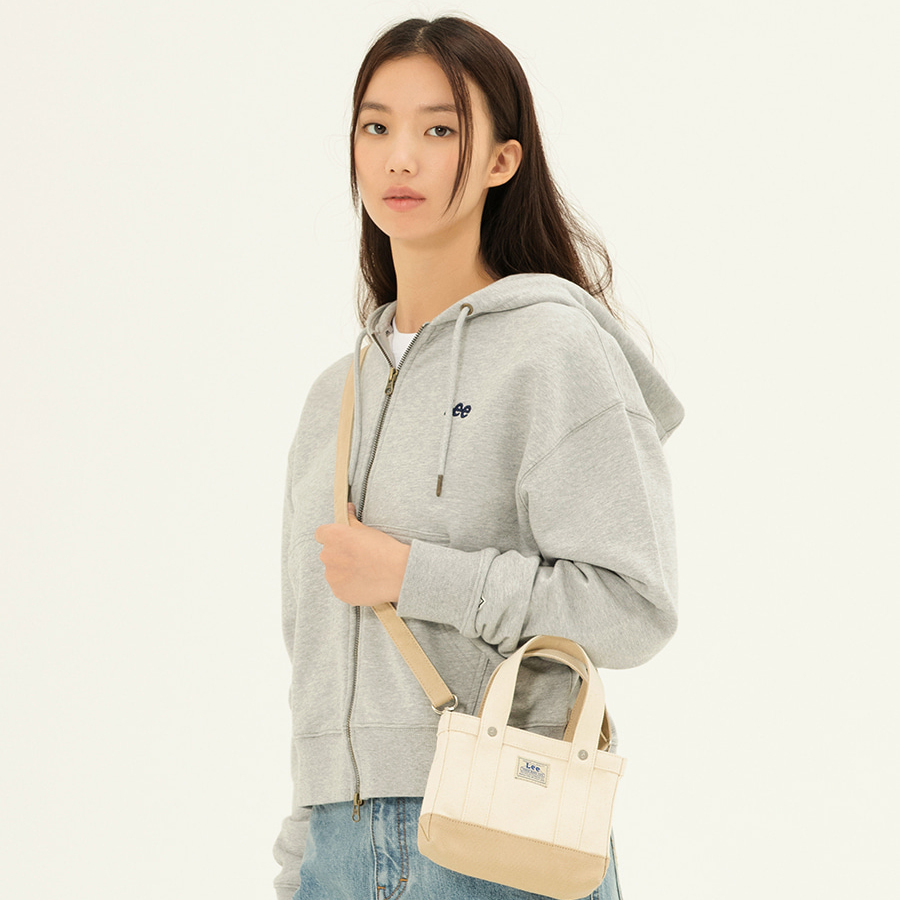 【Lee】Cotton Mini Square Two-Way Bag 韓國代購> LEE COTTON MINI SQUARE TWO WAY BAG