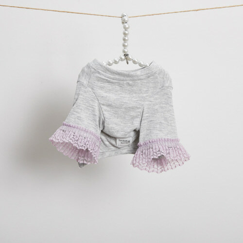 Louisodg 拉舍爾蕾絲T-Shirt(灰色/可可色/沙色)