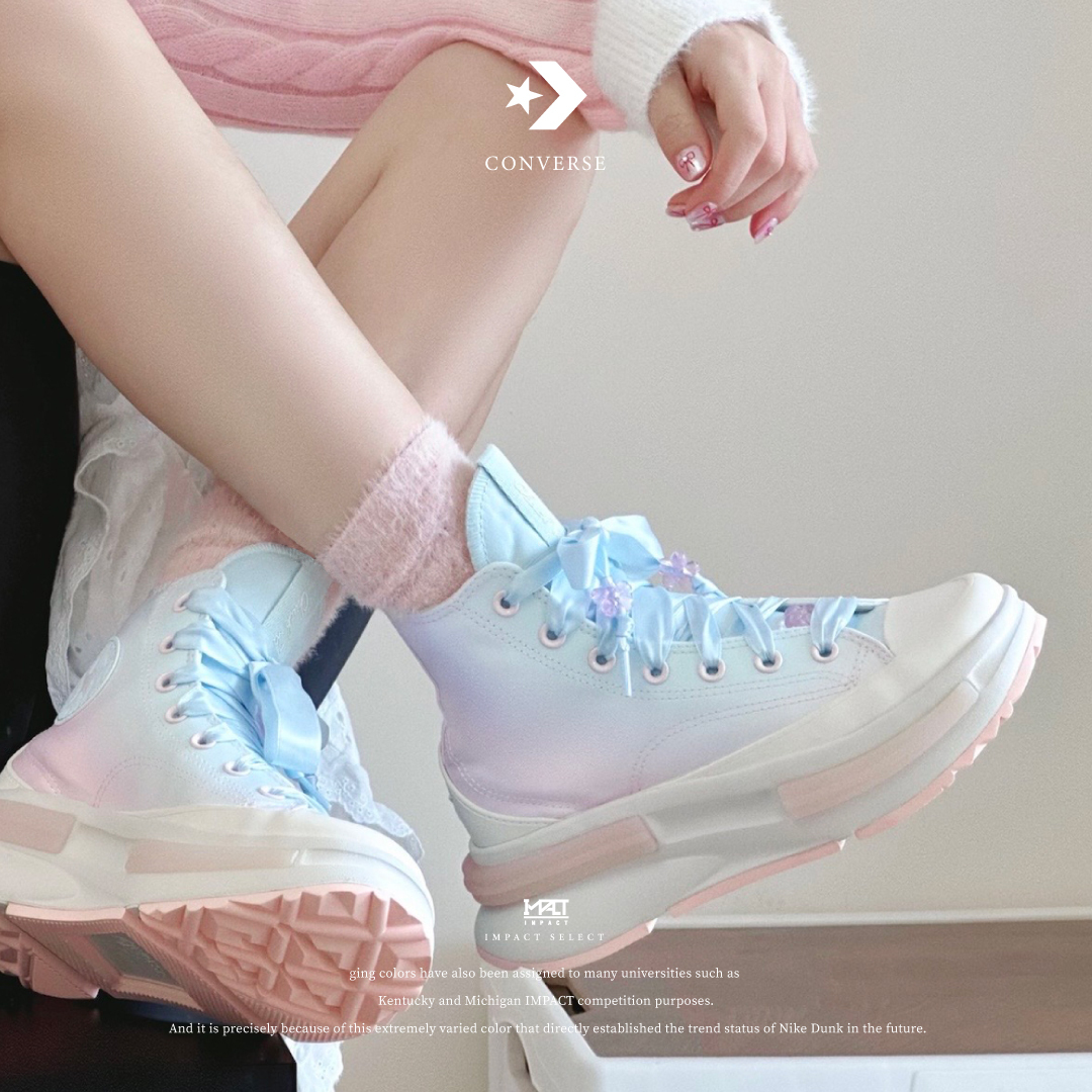 Converse Chuck Taylor 公主鞋 漸變藍粉 厚底 夾心 A09108C