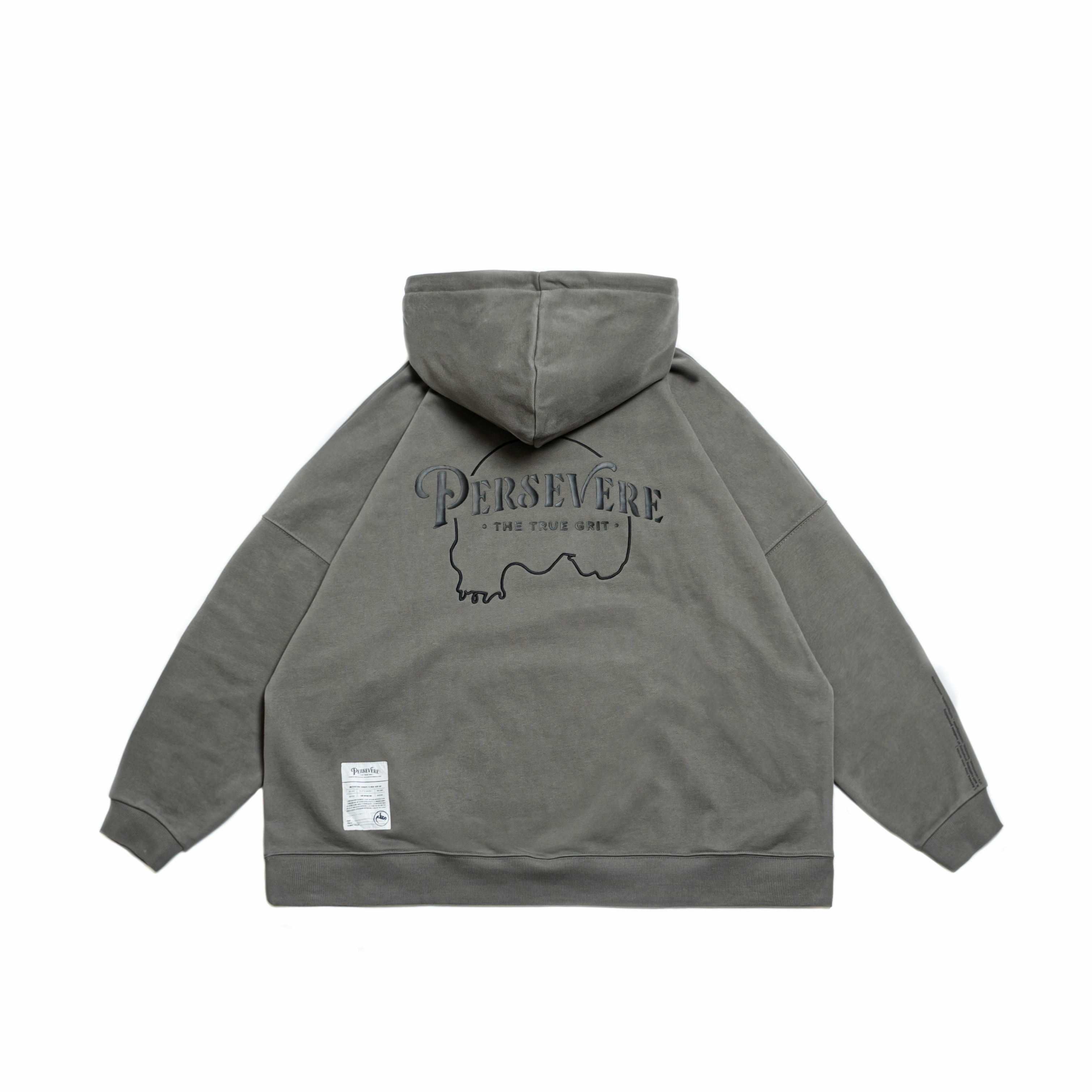 (限量商品不參與活動折扣) PERSEVERE X AES - ACROSS THIS NEW DIVIDE - STYLE 04 L/S GRAPHIC HOODIE 灰色款