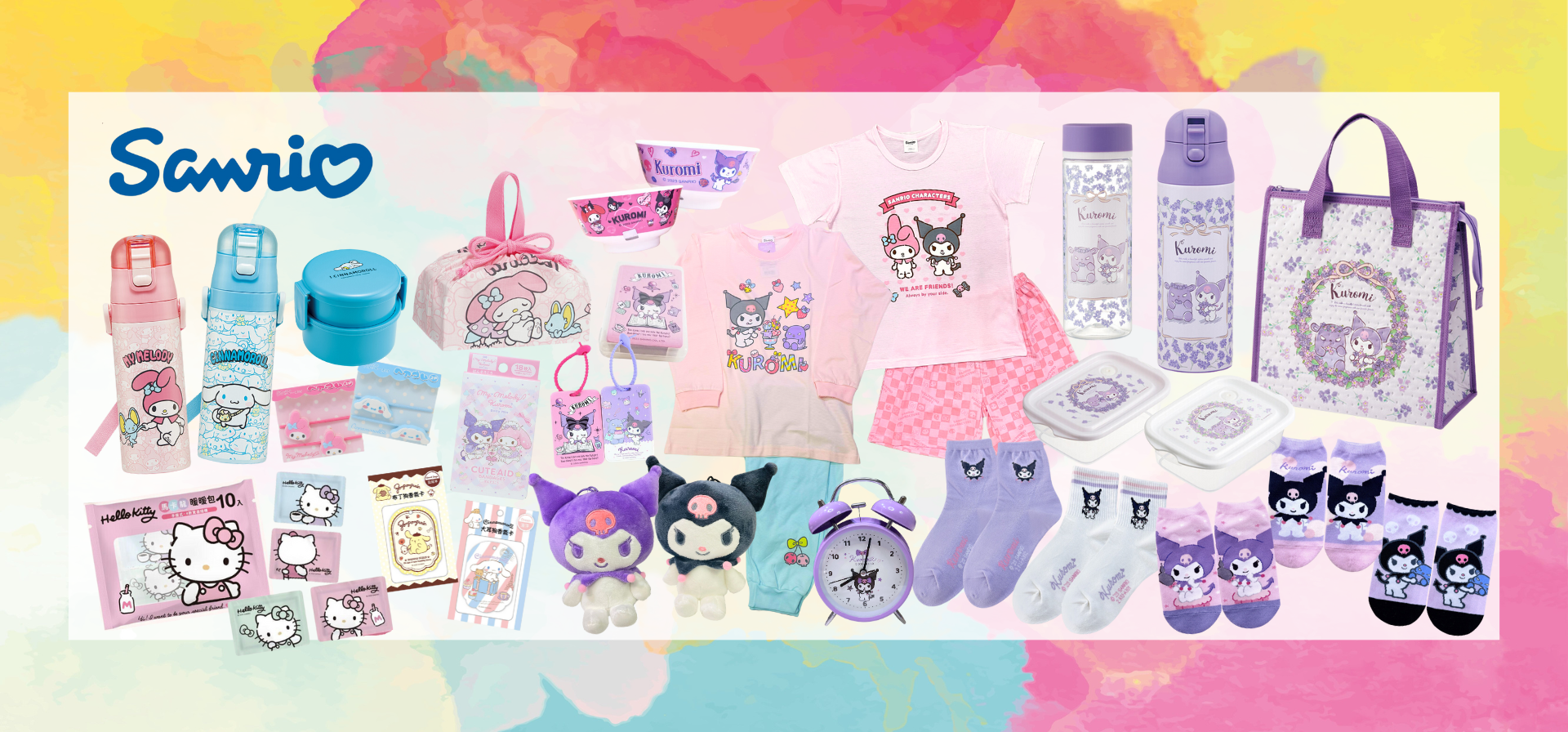 Sanrio,三麗歐,Kuromi,My Melody,Hello Kitty,Cinnamoroll,布丁狗,大耳狗,兒童,餐具,服飾,卡通精品