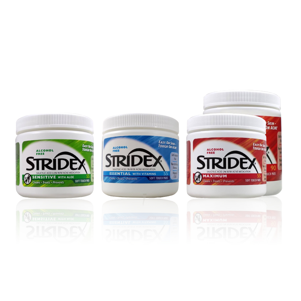 【 美國 Stridex 】水楊酸清潔棉片 蘆薈/維生素/抗痘 (55片/90片裝)