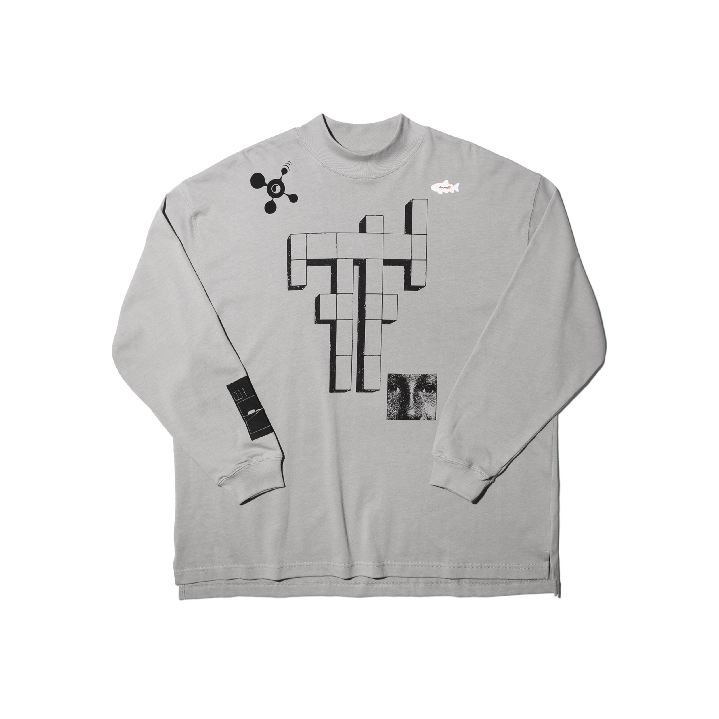 4DIMENSION X AGILITY / SE Mock Neck LS Tee - Gray (AG-T7)