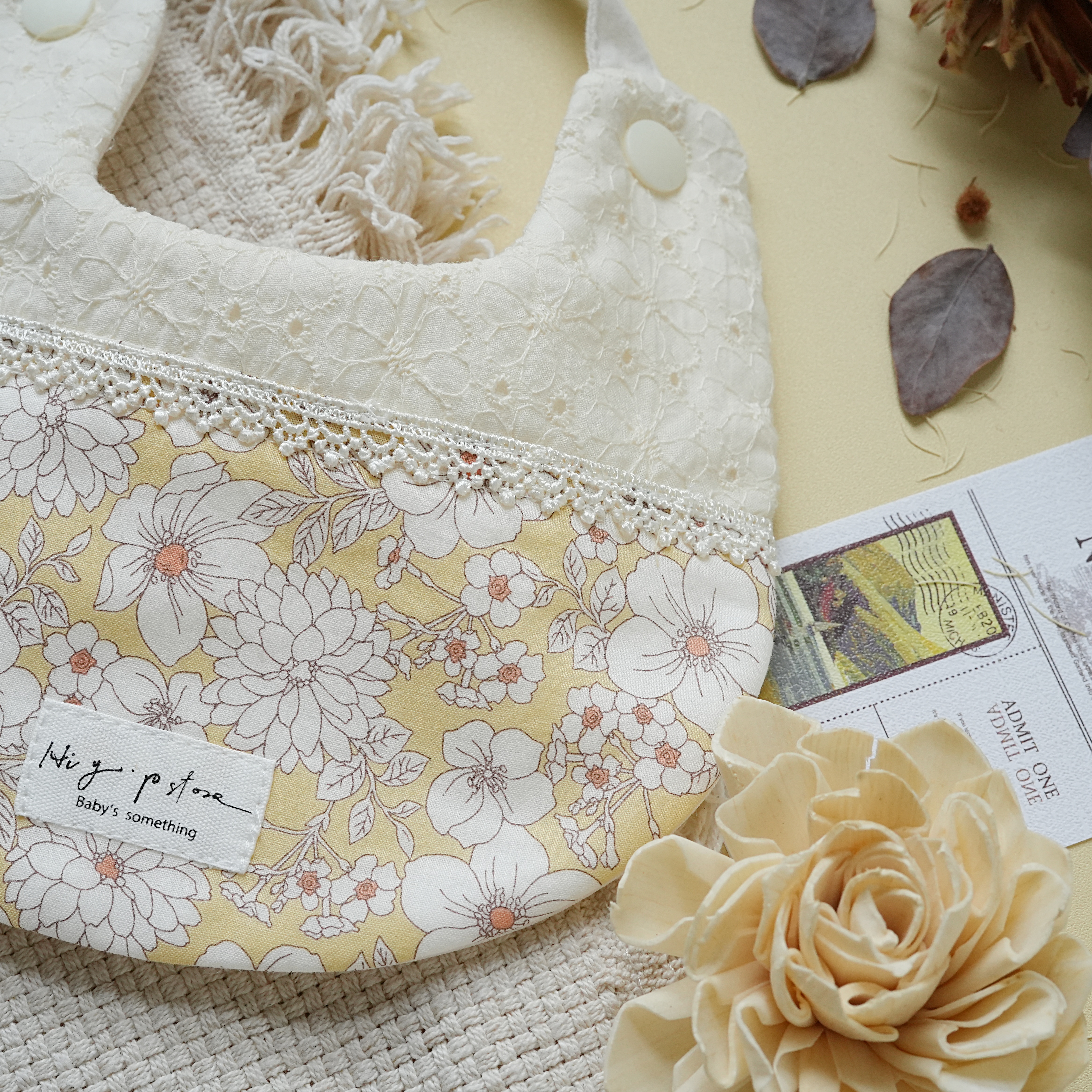 Hi Y.P store-手作圍兜-蕾絲牡丹