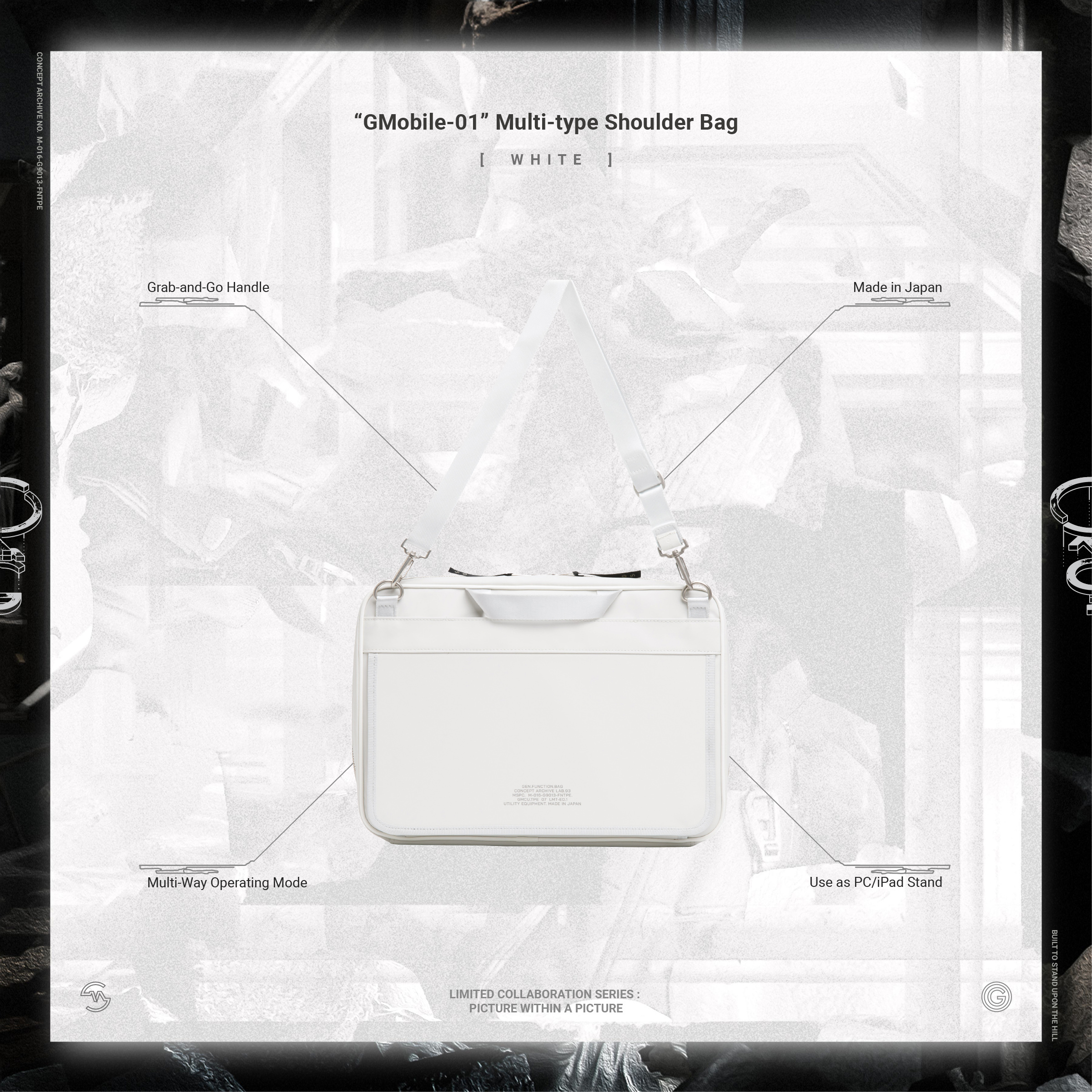 GOOPiMADE “GMobile-01” Multi-type Shoulder Bag - White