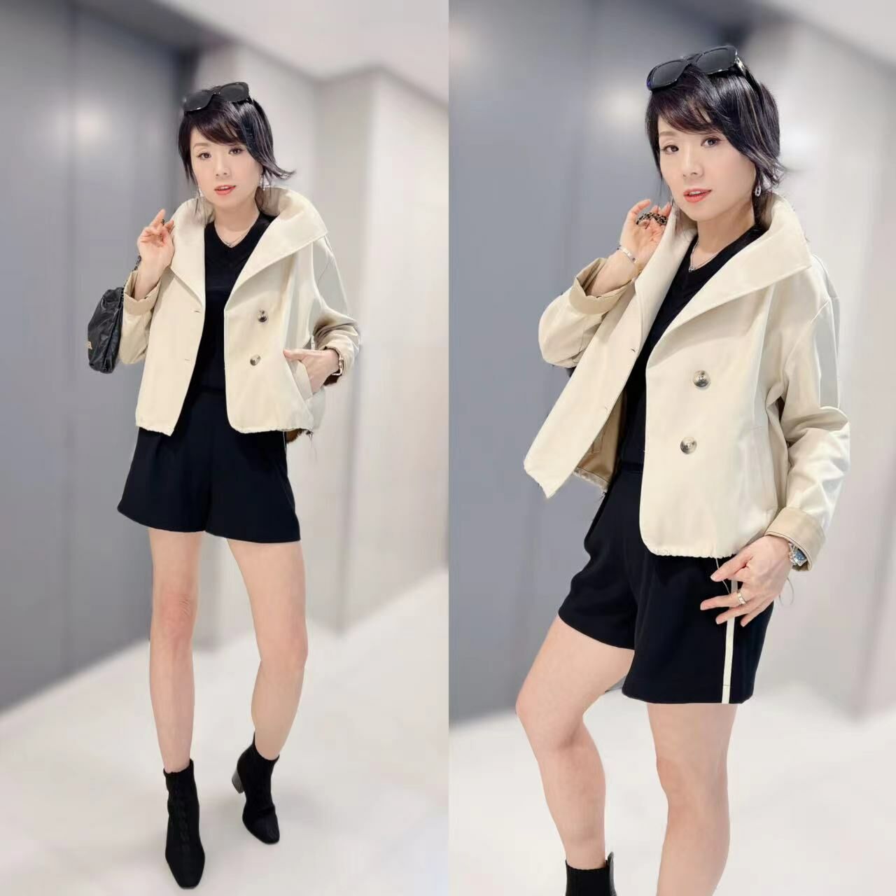 Dalla 卡其色反領外套  -T