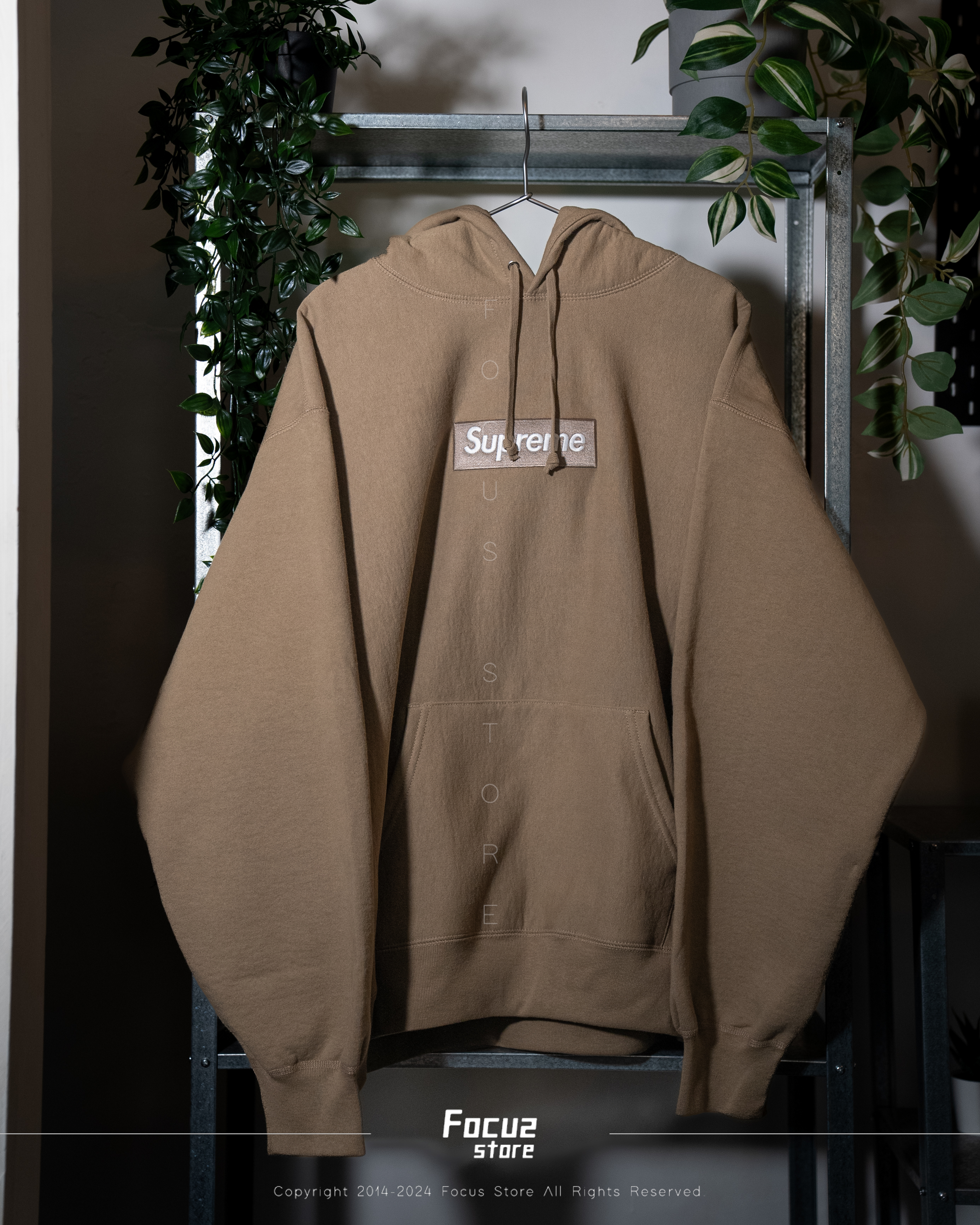 【Focus Store】現貨秒發 Supreme FW23 Week 16 Box Logo Hooded Sweatshirt "Dark Sand" 卡其色 帽T